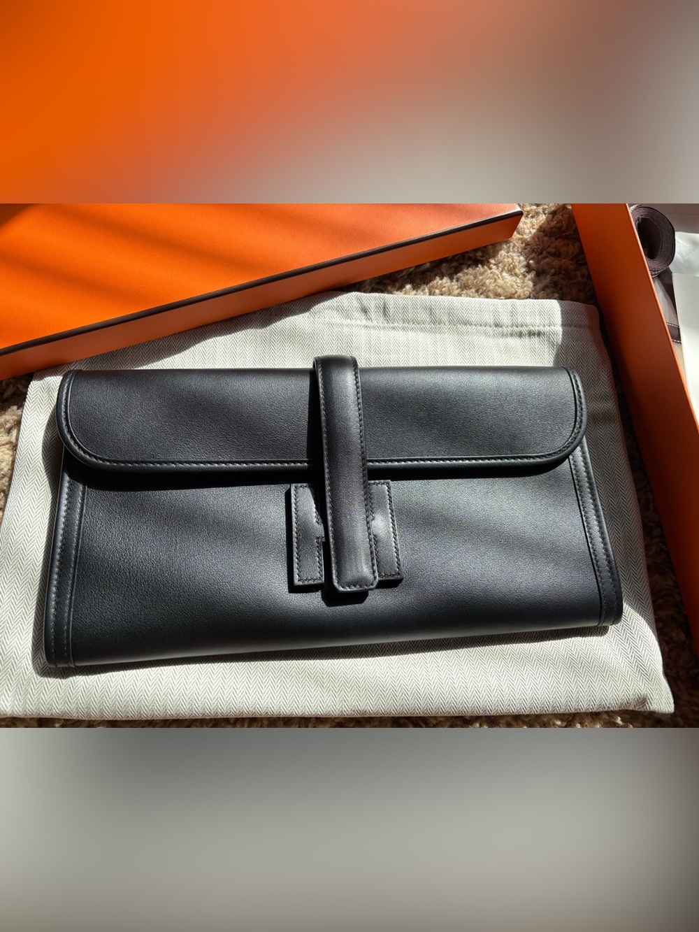 Hermès Black Swift Jige Elan 29 - Picture 4 of 7